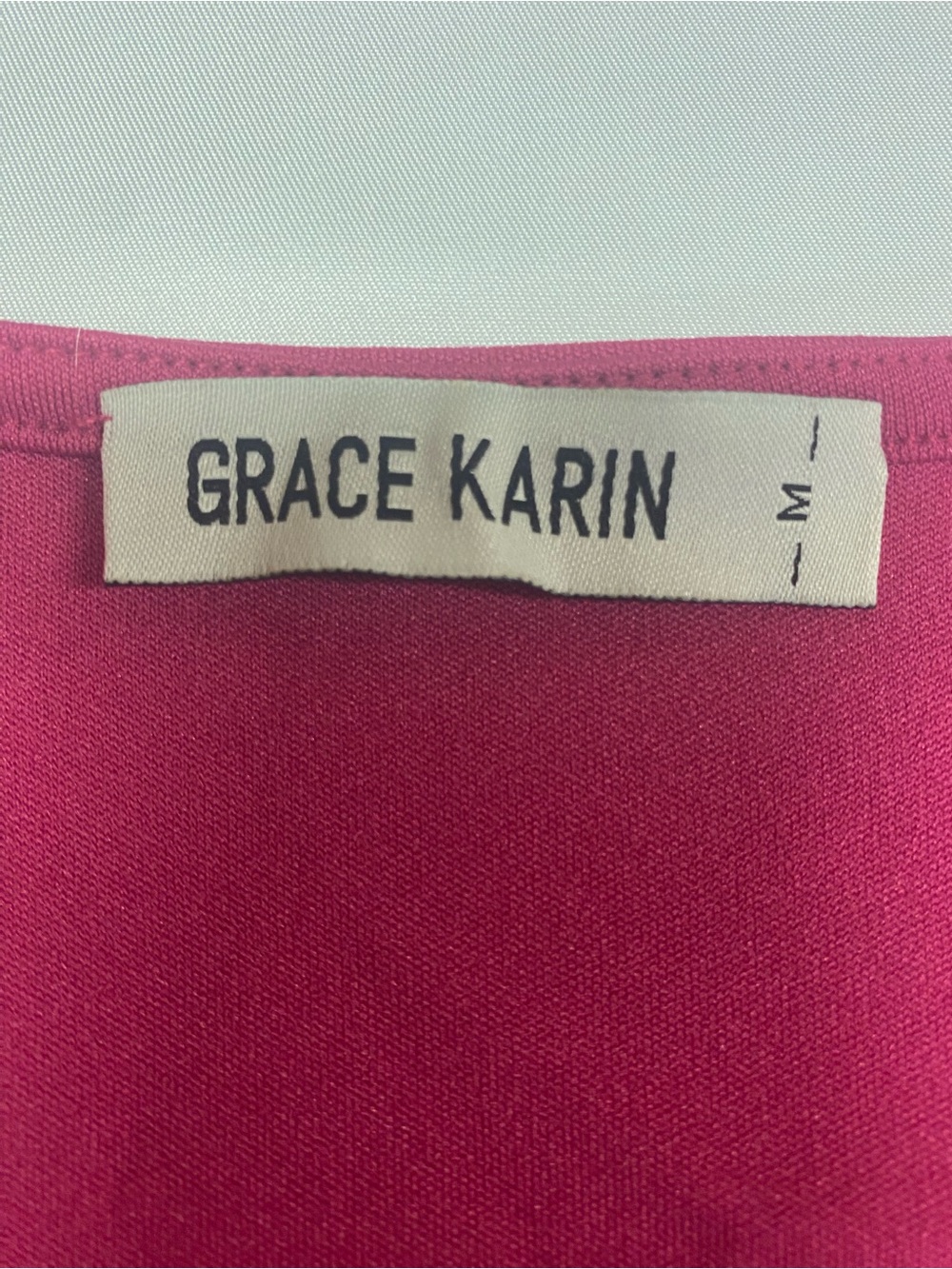 Grace Karin Women's Wrap Front Blouse - Wine Pink Medium - Picture 3 of 4